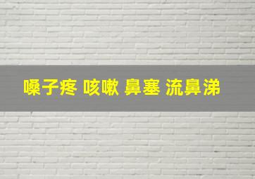 嗓子疼 咳嗽 鼻塞 流鼻涕