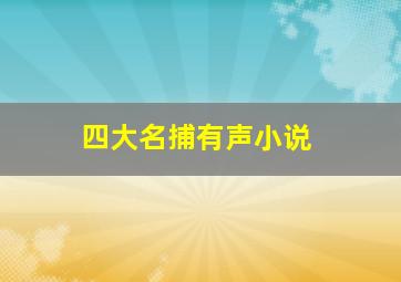 四大名捕有声小说