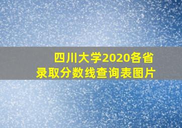 四川大学2020各省录取分数线查询表图片