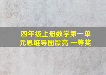 四年级上册数学第一单元思维导图漂亮 一等奖