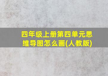 四年级上册第四单元思维导图怎么画(人教版)