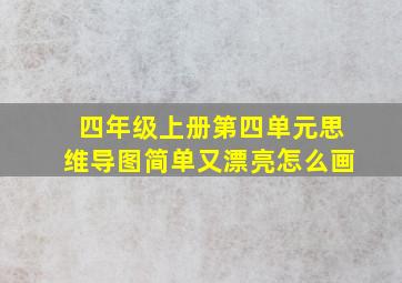 四年级上册第四单元思维导图简单又漂亮怎么画