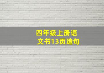 四年级上册语文书13页造句