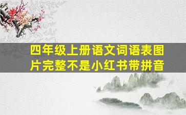 四年级上册语文词语表图片完整不是小红书带拼音