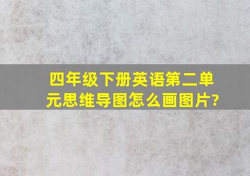 四年级下册英语第二单元思维导图怎么画图片?