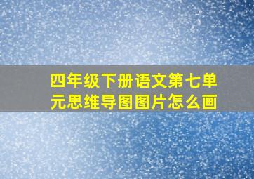 四年级下册语文第七单元思维导图图片怎么画