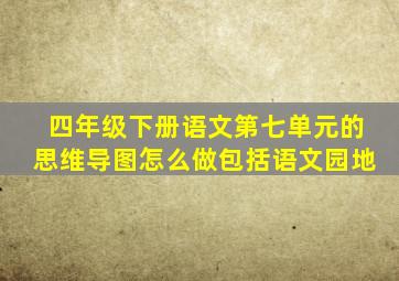 四年级下册语文第七单元的思维导图怎么做包括语文园地