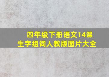 四年级下册语文14课生字组词人教版图片大全