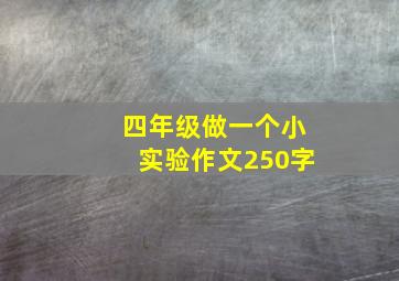 四年级做一个小实验作文250字