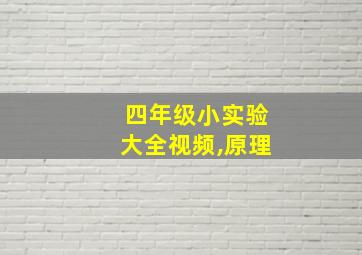 四年级小实验大全视频,原理