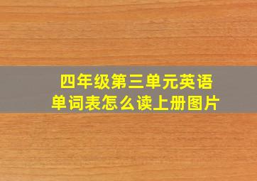 四年级第三单元英语单词表怎么读上册图片