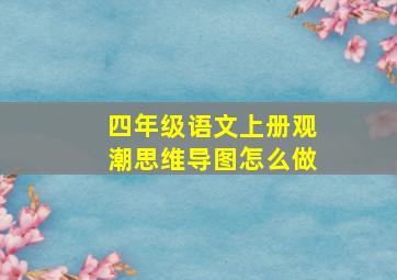 四年级语文上册观潮思维导图怎么做