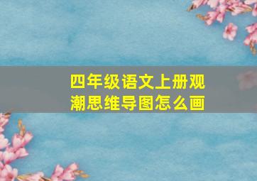 四年级语文上册观潮思维导图怎么画