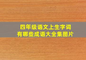 四年级语文上生字词有哪些成语大全集图片