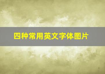 四种常用英文字体图片