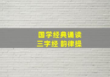 国学经典诵读三字经 韵律操