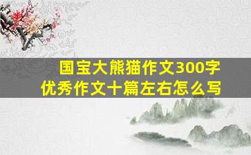 国宝大熊猫作文300字优秀作文十篇左右怎么写