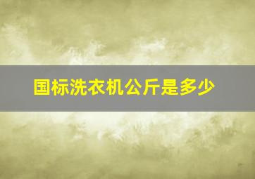 国标洗衣机公斤是多少