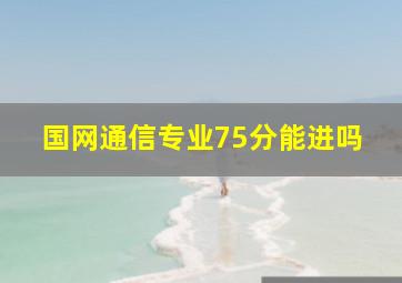 国网通信专业75分能进吗