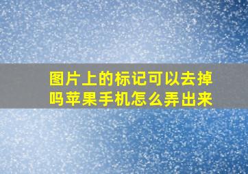 图片上的标记可以去掉吗苹果手机怎么弄出来