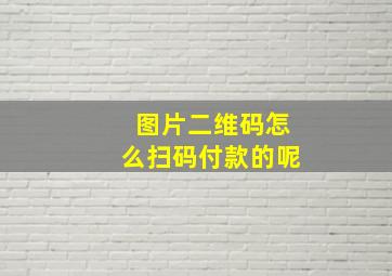 图片二维码怎么扫码付款的呢