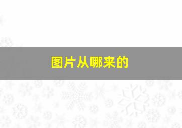 图片从哪来的