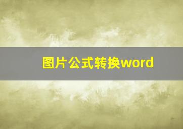 图片公式转换word