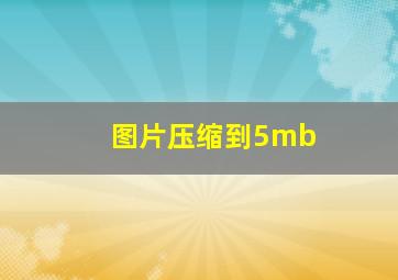 图片压缩到5mb