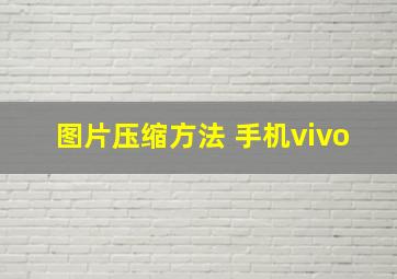 图片压缩方法 手机vivo