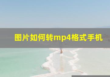 图片如何转mp4格式手机