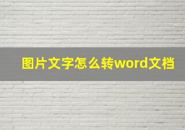 图片文字怎么转word文档