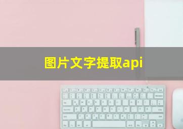 图片文字提取api