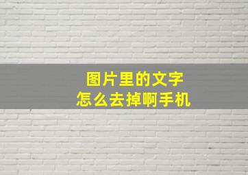 图片里的文字怎么去掉啊手机