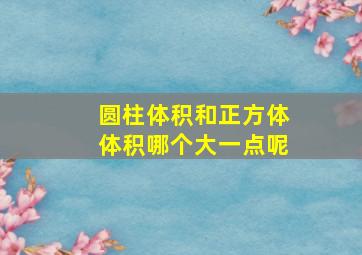 圆柱体积和正方体体积哪个大一点呢