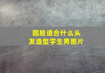 圆脸适合什么头发造型学生男图片