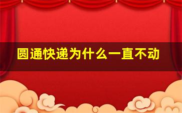 圆通快递为什么一直不动