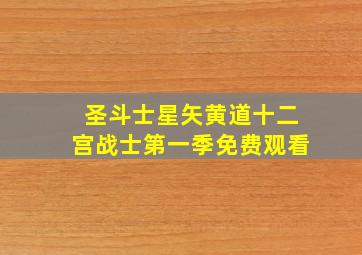 圣斗士星矢黄道十二宫战士第一季免费观看