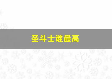 圣斗士谁最高