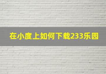 在小度上如何下载233乐园