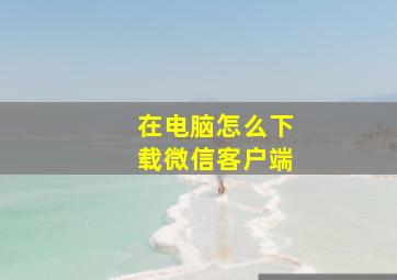 在电脑怎么下载微信客户端