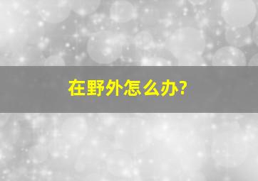 在野外怎么办?