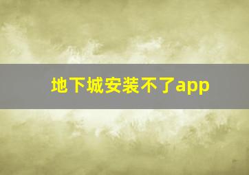 地下城安装不了app