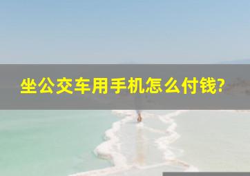 坐公交车用手机怎么付钱?