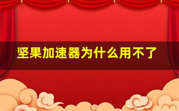 坚果加速器为什么用不了