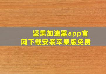 坚果加速器app官网下载安装苹果版免费