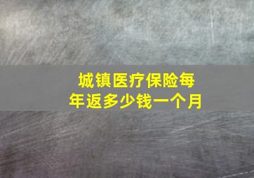 城镇医疗保险每年返多少钱一个月