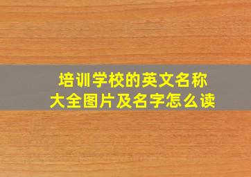 培训学校的英文名称大全图片及名字怎么读