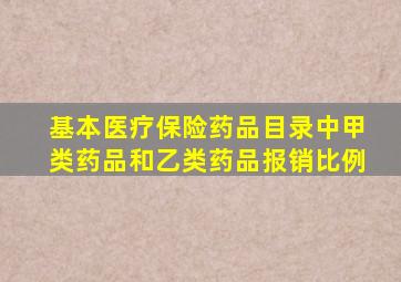 基本医疗保险药品目录中甲类药品和乙类药品报销比例