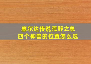 塞尔达传说荒野之息四个神兽的位置怎么选