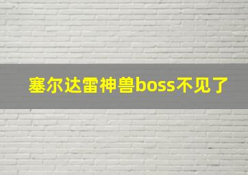 塞尔达雷神兽boss不见了